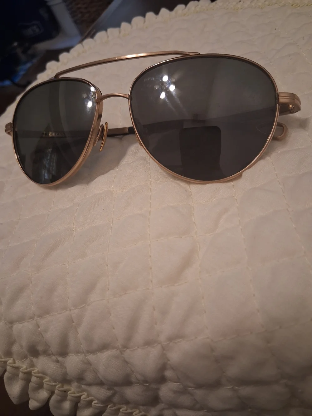 North Sails Gold Aviator Sunglasses with Dark Lenses